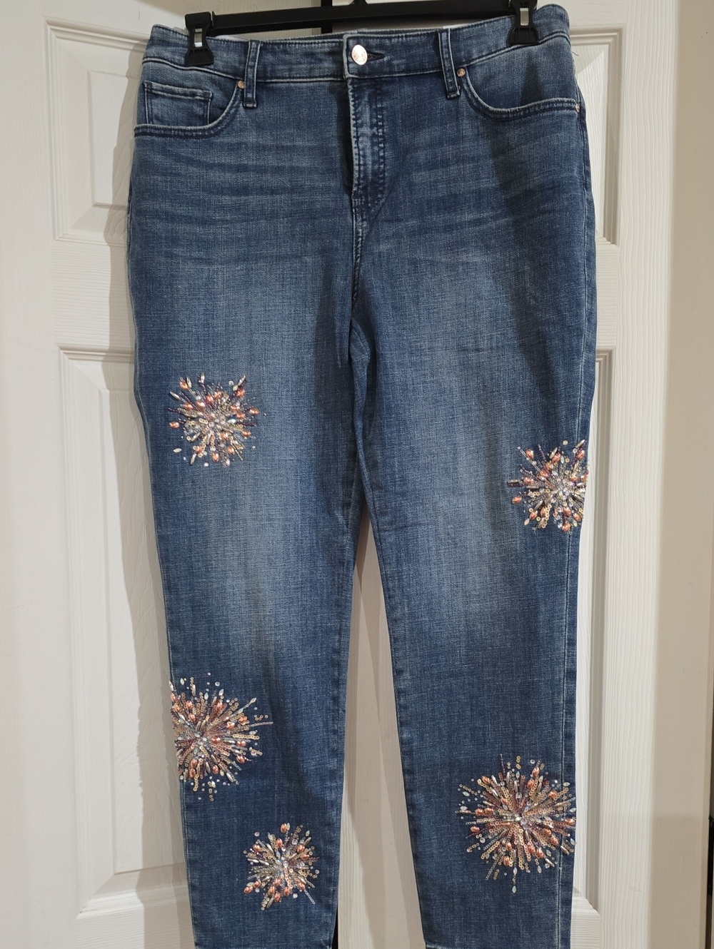 NWT-Chico's Embellished Blue Jeans